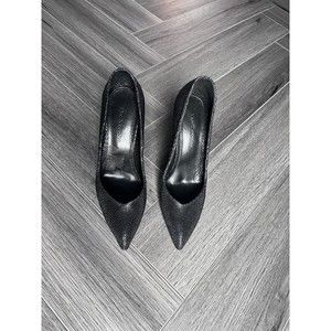 NEW KOOPLES BLACK LEATHER POINTED TOE PUMPS HEELS SHOES SIZE EU 36 US 5.5